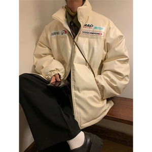EQ156冬季港风男宽松痞帅机车服加厚皮棉衣棉服炸街情侣外套P118