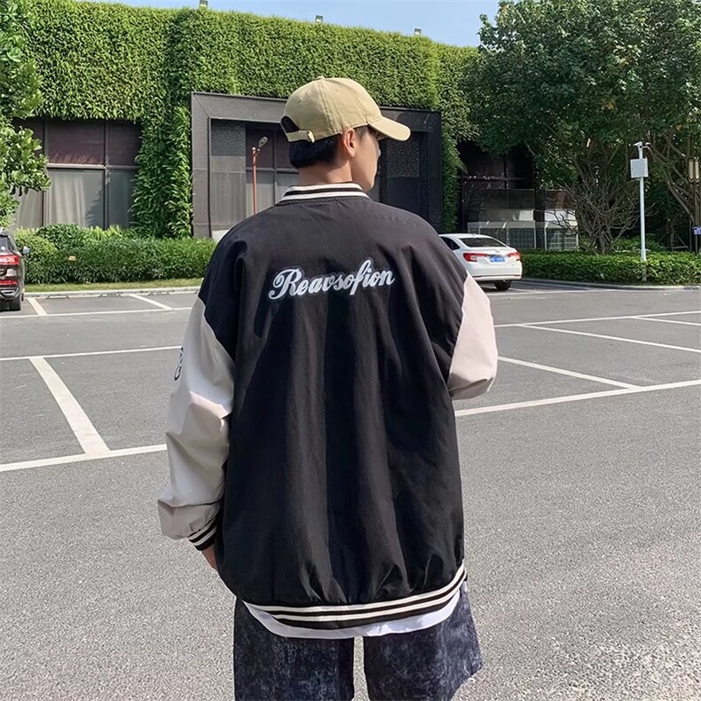 潮流夹克潮男春季棒球领夹克JJ861P44,男装夹克,星座1116-2
