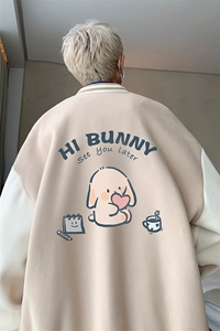 摇粒绒棒球服男大码开衫卫衣男夹克 BF86314-P65图片