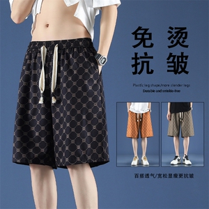 夏季新品满布印花冰氧速干五分休闲裤  DK280特批17图片