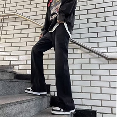 2024秋季新款港风美式vibe潮牌直筒休闲牛仔裤男长裤CK1005-P45，男装牛仔裤，星座1109-3