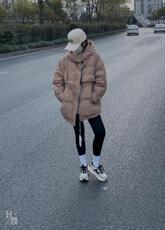 韩版收腰版羽绒服，女装羽绒服，玩美