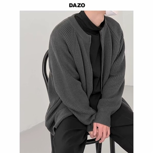 简约韩版鹿毛绒毛衣开衫男士春秋冬季外套休闲保暖针织衫XM220