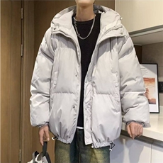 男冬季新款港风加厚ins潮流百搭纯色棉袄宽松款连帽面包服MY011，男装夹克，星座1116A-1（原606A）