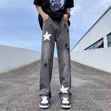 美式牛仔裤男春秋新款休闲直筒裤贴标五角星牛仔裤SG06P45，男装牛仔裤，星座1116-2