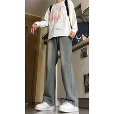 春季加长版裤子男高个子美式高街188cm110牛仔裤直筒长裤KZ010P58，男装牛仔裤，电商B312