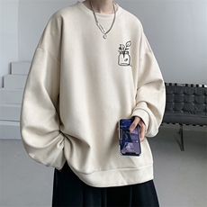 麂皮绒卫衣男大码重磅长袖t恤男JW81430-P35，男装T恤，电商A040