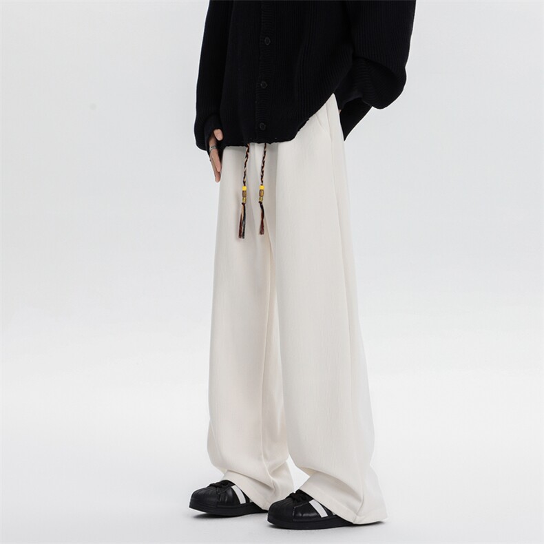 8XL-M加绒雪尼尔裤子秋冬麦穗纹卫裤潮牌直筒休闲长裤KZ1938/P58图片