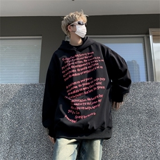 潮牌美式字母印花连帽卫衣男女情侣外套春秋季高街宽松上衣帽衫，女装短外套，星座505-2（原电商A260-1)
