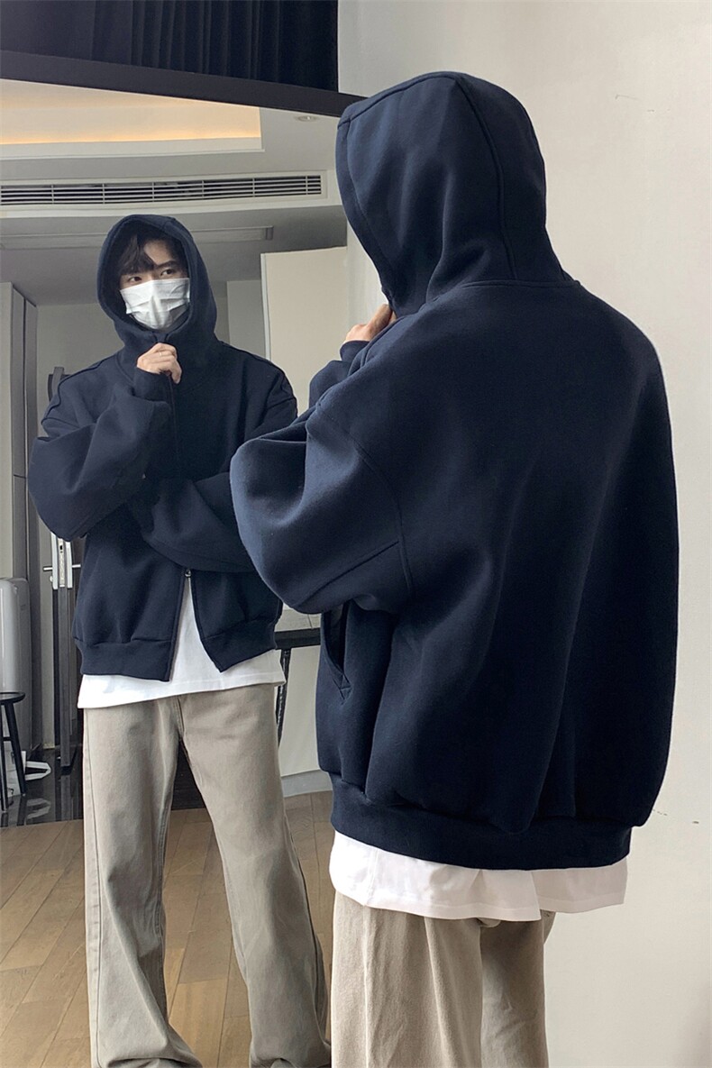 现货8加厚cleanfit美式休闲重磅480G短款开衫卫衣TTTB05-P98,男装卫衣,星座1315