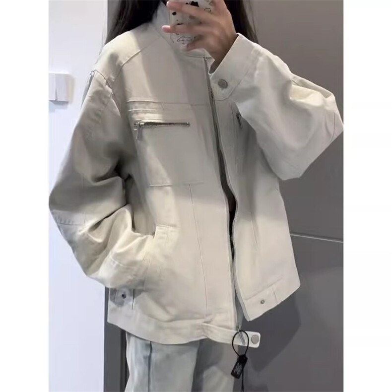 MA748-P78网图水洗帆布牛仔外套男款美式多口袋立领工装夹克,男装夹克,星座1611A