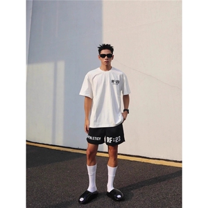 V062-P35 美式高街短裤男夏宽松休闲健身篮球不过膝运动四五分裤图片