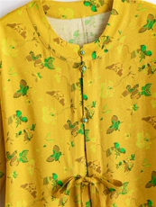 新中式（戏服改良版）印花宽松喇叭袖小衫配裙裤时尚气质两件套女，女装套装/套裙，水衣源