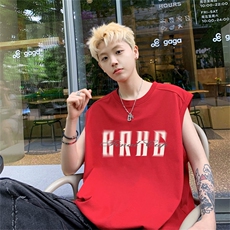 特P19控38220g纯棉美式宽松背心男女无袖t恤潮CB3151，男装T恤，电商B370