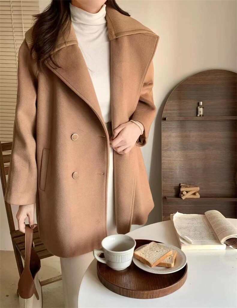 呢料大衣，女装毛呢外套，嗨摩拉