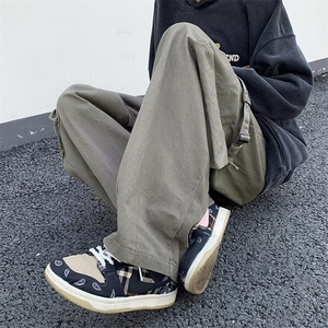 日系机能风宽松阔腿工装裤子男潮牌秋冬美式高街休闲裤MK128-p40