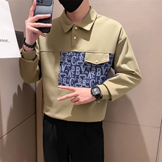 重磅高级感卫衣男春秋季2024新款潮牌翻领Polo衫百搭上衣WY03-P68，男装卫衣，电商D323（原B261）