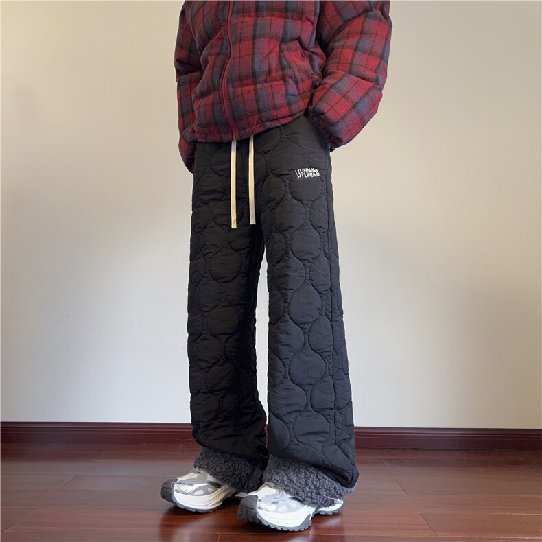 冬季加厚保暖长裤多色情侣百搭葫芦格宽松棉裤B315-K877-p65控88，男装棉裤，电商B315