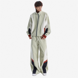秋款新款户外防水冲锋衣套装男女撞色夹克套装A406 TZ571 P103图片