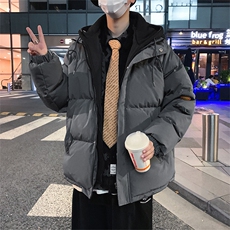假两件棉服外套男连帽加厚棉衣2199-1特P90，男装棉衣，电商A309