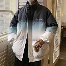 主推港风渐变色情侣装男装棉衣宽松棉服冬装加厚外套G1036P128，男装棉衣，电商A339