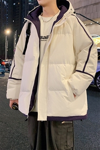 中性风棉衣男二开宽松连帽防风防水加厚棉袄DSA157B-M8871-特P80图片