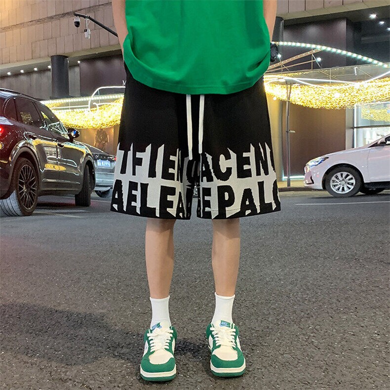 2025夏季新款夜景大码美式印花菠萝格短裤M-5XHK24432-特P25，男装休闲裤，电商A022