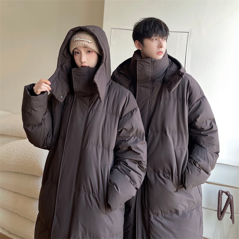 棉服男冬季新款港风宽松连帽加长款保暖外套YR926-P205,男装棉衣,星座214-3