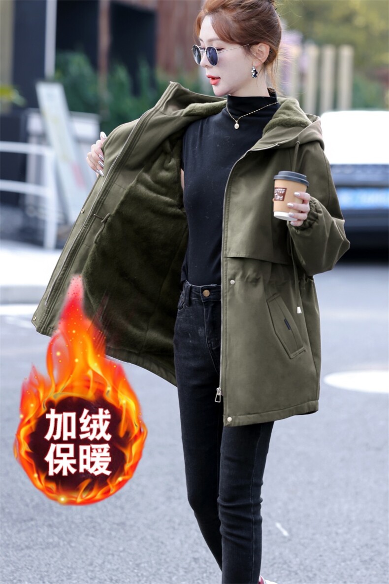 【三年不下架】S-3XL三个颜色加绒加厚大码胖MM宽松派克服,女装派克服,妃曼