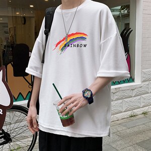 Q11064-P30 春夏季七分袖t恤男大码五分袖男短袖中袖图片