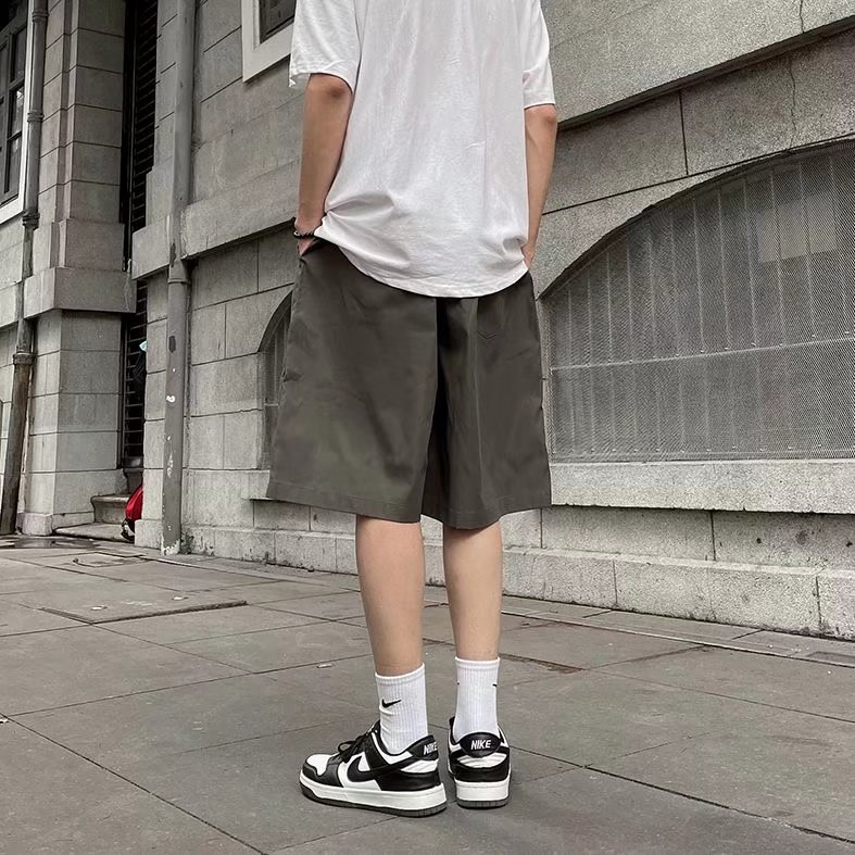 设计感裤子小众夏季日系工装休闲裤宽松直筒中裤D1011P27,男装休闲裤,星座1116-2
