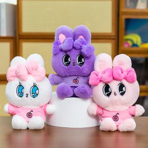 可爱蝴蝶兔兔毛绒公仔精品玩偶娃娃机颜色混搭玩具，童话毛绒
