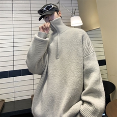 抖音直播！半高领拉链套头针织毛衣男外套男MY001-P98-128，男装针织衫/毛衣，星座517A-2