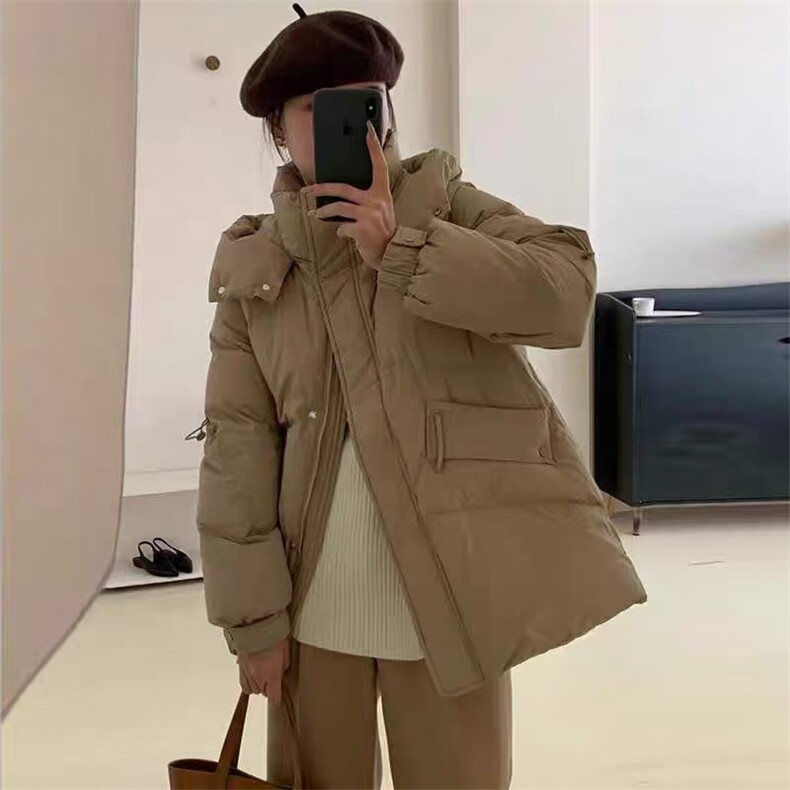 2025年秋季拉链常规长袖立领短款羽绒服时尚百搭,女装羽绒服,禾雯电商供货