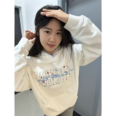 刺绣加绒字母连帽卫衣男女秋冬新款设计感宽松外套WY1182P60-66，女装短外套，星座1013-5