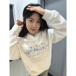 刺绣加绒字母连帽卫衣男女秋冬新款设计感宽松外套WY1182 P60-66,女装短外套,星座1013-5