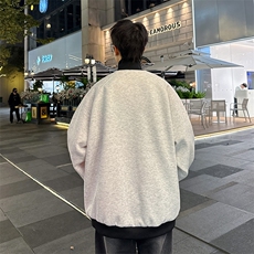 秋冬季复古条纹撞色夹克外套潮牌小众设计宽松休闲上衣，男装夹克，星座410-6（原星座1304-1）