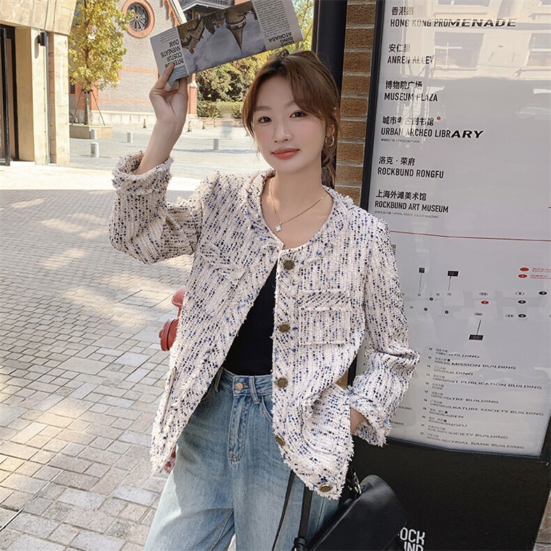2024年新款小香风外套女0127,女装短外套,秋水欣儿