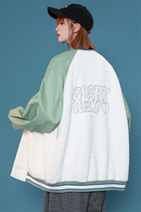 秋装新品潮韩版夹克棒球服男女2023中性风运动刺绣外套 8013-P95图片