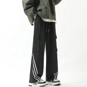YK129 特P32 控59 品质保障！无影墙 秋装侧边织带时尚工装休闲裤图片