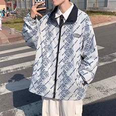 2021潮牌上衣秋季双面穿夹克韩版潮流宽松ins港风外套W1351-P58，男装夹克，星座512-2