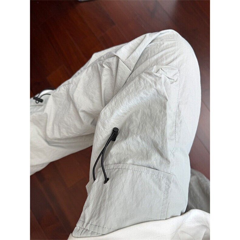 卡其色休闲直筒工装裤男高腰宽松束脚伞兵裤KM987，男装工装外套，星座1116A（原606A-3）