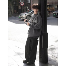 刺绣美式毛衣男女宽松针织衫潮牌情侣秋冬加厚毛线衣网B143-P53，男装针织衫/毛衣，星座910-1