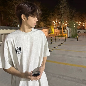 万针全刺绣工艺抖音得物高品质260克重磅纯棉双纱美式高街短袖T恤,蝴蝶结灰t恤搭配图片
