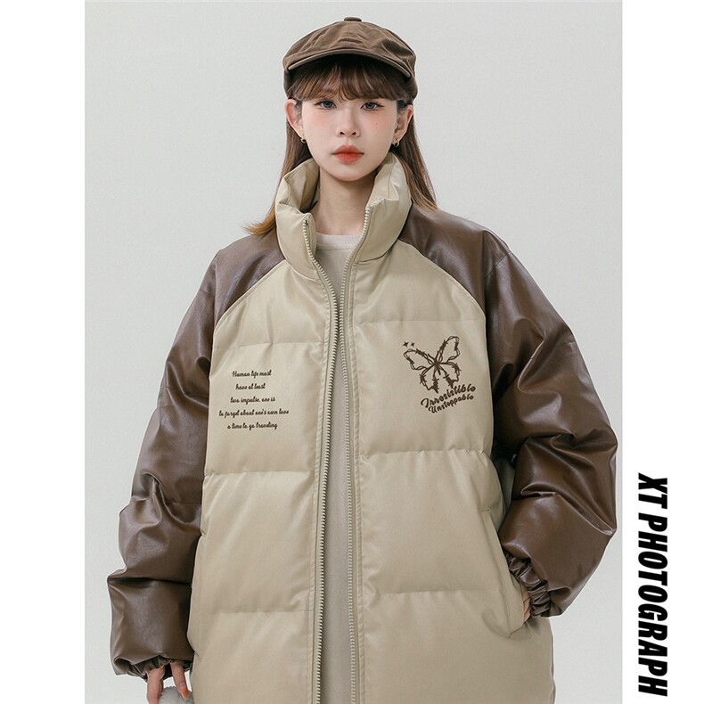 中性风新款冬季时尚百搭PU皮加厚棉服外套MY65203P125控168,男装棉衣,电商A268