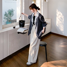 蕾丝领西装外套蕾丝领子可脱卸210-6505-P155-K2282025年秋季，女装西装，韩蜜菓