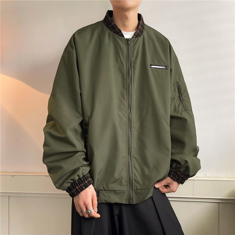 棒球服外套男春秋季潮牌ins宽松情侣衣服美式复古痞帅飞行员夹克,男装夹克,星座1210-1