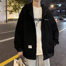 春秋潮流运动夹克外套美式高街ins潮牌开衫连帽卫衣男W6951-P32，男装夹克，星座512-2