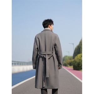 冬季宽松休闲毛呢大衣男韩版过膝呢子外套风衣潮XZ811A-F307-P138图片