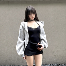 抖音得物高品质秋冬美式高街重磅结构辑明线纹理连帽卫衣外套W111，男装卫衣，电商A486